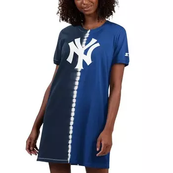Женское стартовое платье-кроссовки темно-синего/королевского цвета New York Yankees Ace Tie Dye Starter, цвет Ynk Navy