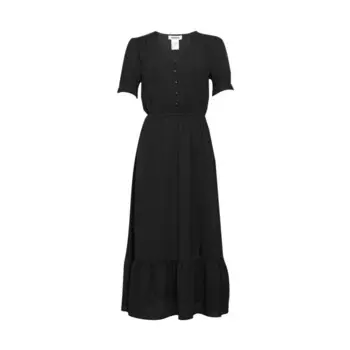 Женское стильное платье Deep Breath с высокой талией, черный