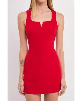 Женское структурированное мини-платье endless rose, красный