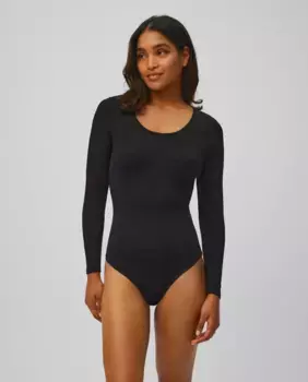 Женское термободи с длинными рукавами и круглым вырезом Ysabel Mora, чёрный