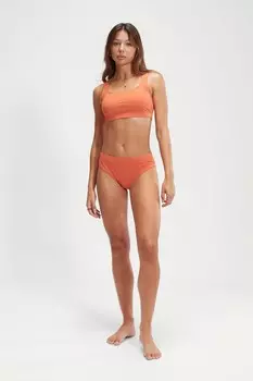Женское текстурированное бикини с глубокой u-образной спиной 2 предмета Speedo, оранжевый