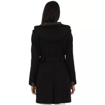 Женское текстурированное пальто из смесовой шерсти с капюшоном Fleet Street Fleet Street, черный