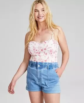 Женское тканое боди без рукавов с вырезом сердечком And Now This, розовый