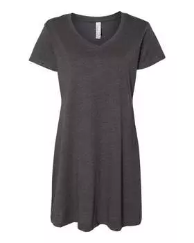 Женское тонкое трикотажное платье с V-образным вырезом LAT, цвет vintage smoke