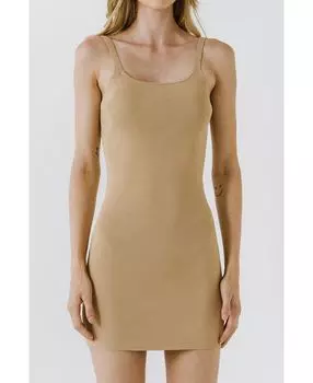 Женское трикотажное мини-платье приталенного кроя endless rose