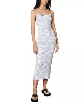 Женское трикотажное платье-комбинация с открытой спиной NIA, белый