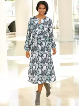 Женское трикотажное платье "Трикотажное платье" Lady, цвет Grau-Kalkmint-Bedruckt