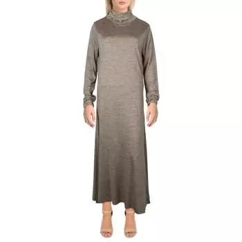 Женское трикотажное платье-водолазка миди Polo Ralph Lauren, бежевый