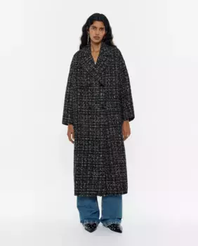 Женское твидовое пальто по индивидуальному заказу Bimba y Lola, черный