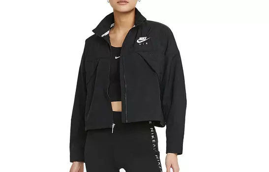 Женское укороченное пальто Nike, цвет черный