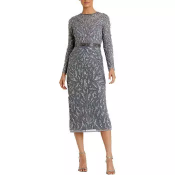 Женское украшенное коктейльное и вечернее платье миди Mac Duggal