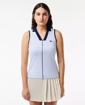 Женское ультрасухое теннисное поло Lacoste, светло-синий