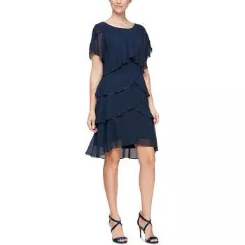 Женское вечернее короткое платье-футляр SLNY