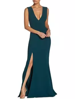 Женское вечернее платье без рукавов Sandra с v-образным вырезом Dress The Population, цвет Pine