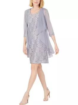 Женское вечернее платье из двух частей из 2 предметов R&M Richards, серебро