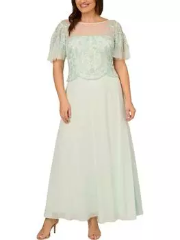 Женское вечернее платье макси с бисером Adrianna Papell