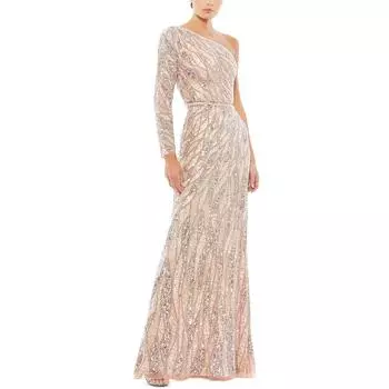 Женское вечернее платье на одно плечо с пайетками Mac Duggal