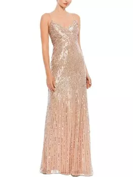 Женское вечернее платье с украшением Mac Duggal, золото