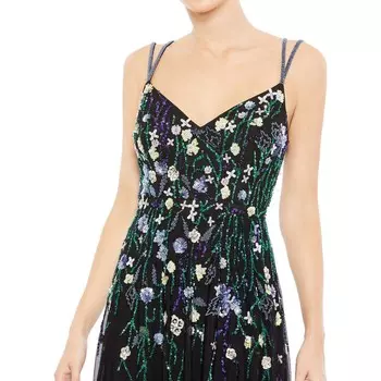 Женское вечернее платье с украшением Mac Duggal, черный