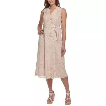 Женское вечернее платье с V-образным вырезом и завязками по бокам DKNY