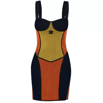 Женское вязаное корсетное платье Adidas Originals x PAOLINA RUSSO