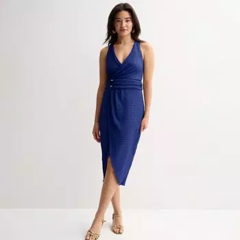 Женское вязаное платье-бюстье с запахом Thalia Sodi, синий