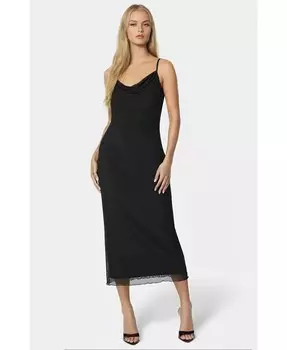 Женское женское платье-комбинация Power Mesh Maxi Bebe, черный