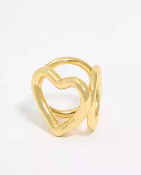 Женское золотое кольцо-шарф в форме сердца Bimba y Lola, золотой