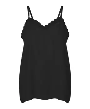 Женственный кружевной топ с регулируемыми бретелями. Lollys Laundry, черный