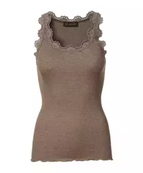 Женственный кружевной топ среднего размера Rosemunde, коричневый