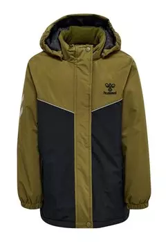 Жесткая куртка Hummel, оливковый меланж