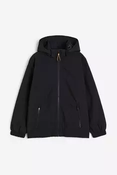 Жесткая куртка с капюшоном H&M, черный