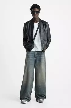 Жесткая сумка через плечо ZARA, черный