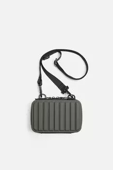 Жесткая сумка через плечо ZARA, цвет Khaki Green