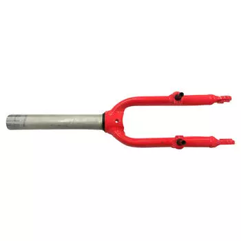 Жесткая вилка велосипедная 14" диаметр 1''1/8 оранжевая BTWIN