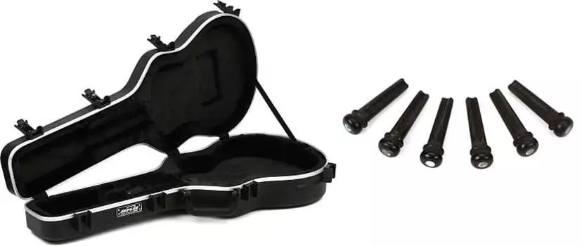 Жесткий кейс SKB 1SKB-GSM для комплекта Taylor GS Mini с мостовыми штифтами Taylor Ebony с точками Abalone Taylor + SKB 7251=1 1SKB-GSM=1