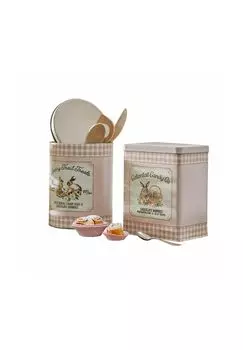 Жестяной набор из 2 штук розового цвета Loberon