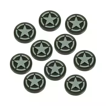 Жетоны группировок «Ночная война» времен Второй мировой войны — Звезда американской армии, Premium Printed Game Tokens