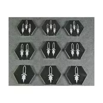 Жетоны космических ракет — прозрачно-серые, Token Sets - Science Fiction (Litko Aerosystems)