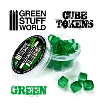 Жетоны куба — зеленые, Accessories - Tokens, Markers & Pawns (Green Stuff World)