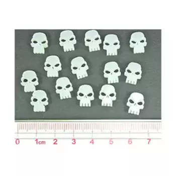 Жетоны мини-черепов — полупрозрачные белые, Token Sets - Skull Tokens (Litko Aerosystems)