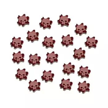 Жетоны ран «Шпиль» — полупрозрачные красные (15), Warhammer - Age of Sigmar Accessories (Litko Aerosystems)