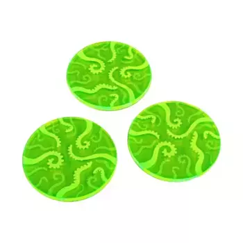 Жетоны запечатанных врат Ктулху Щупальца — флуоресцентно-зеленый (3), Arkham Horror - Call of Cthulhu Gaming Accessories (Litko Aerosystems)