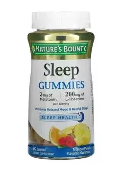 Жевательные конфеты для сна, тропический пунш, 60 жевательных конфет, Nature's Bounty