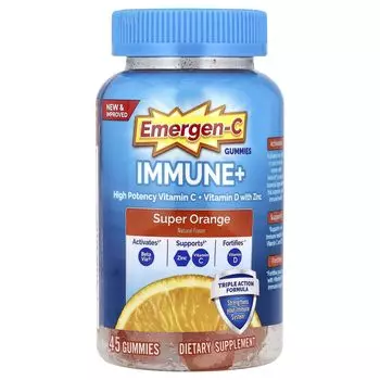 Жевательные конфеты Immune+, супероранжевый цвет, 45 жевательных конфет Emergen-C