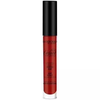 Жидкая бархатная матовая губная помада Темно-красная, Deborah
