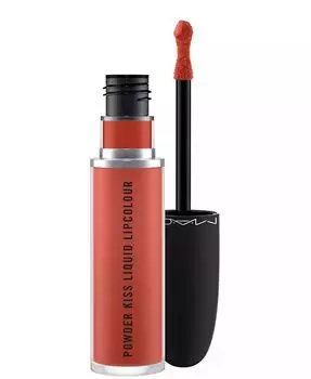 Жидкая губная помада Powder Kiss, 0,67 унции Mac, цвет Sorry Not Sorry (dirty pumpkin orange)