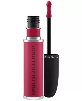 Жидкая губная помада Powder Kiss, 0,67 унции Mac, цвет Elegance Is Learned (rose fuchsia)