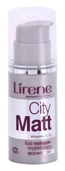 Жидкая матирующая основа с разглаживающим эффектом Lirene City Matt, оттенок 207 Beige 30 мл