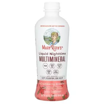 Жидкая ночная мультиминеральная добавка MaryRuth's Cranberry Dream, 32 жидких унции (946 мл)